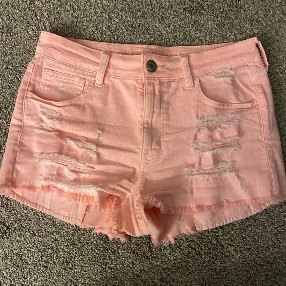 AE high rise hot pink shorts